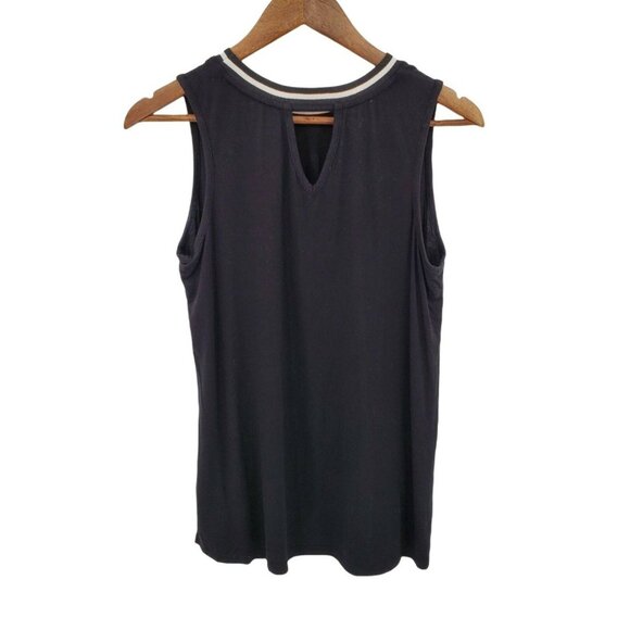 Art Class Black Graphic Muscle Tank Top Hello Snap Metallic Girls XL Youth - Picture 4 of 10